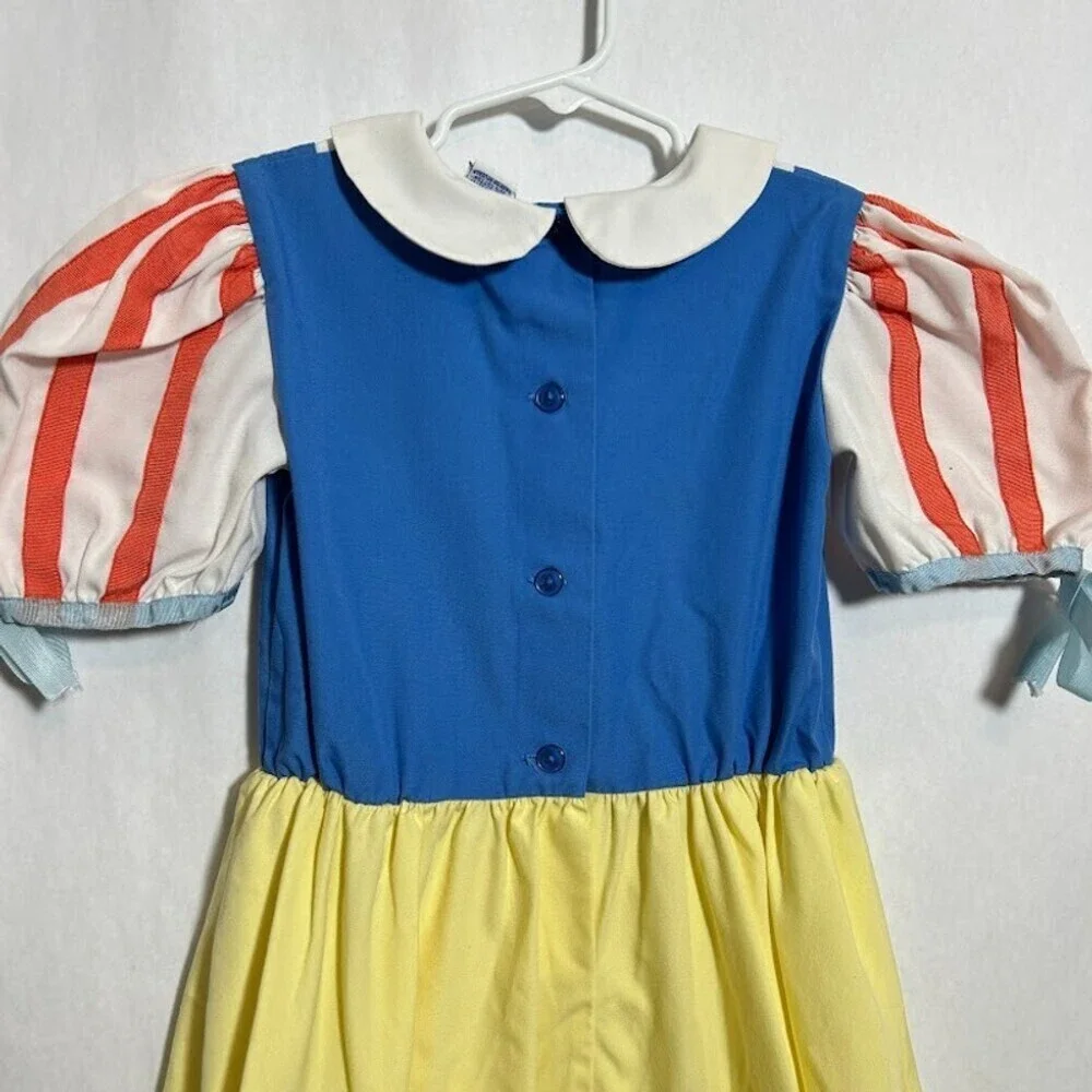 VTG 70s Snow White Costume Girls 6X Disney Wear Embroidered Dopey Dwarf